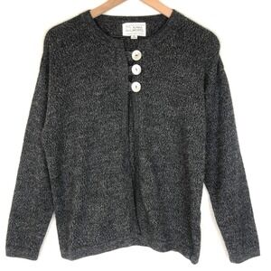 ALPACA IMPORTS Steamboat Springs Colorado Wool Blend Cardigan Sweater Sz M Gray